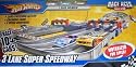Hot Wheels Motorized 3 Lane Super Speedway Race Set w 3 Vehicles - Target Exclusive Race Aces (2008)