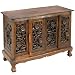 Handmade Asian Furniture - 39" Vintage Roses Storage Cabinet / Sideboard Buffet - Rich Dark Finish