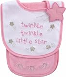 Twinkle Twinkle Bib and Burp Cloth, Pink