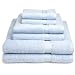 Pike Street 725-Gram 100-Percent Egyptian Cotton 6-Piece Towel Set, Sea Blue