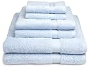 Pike Street 100% Egyptian Cotton 725-Gram 6-Piece Towel Set, Sea Blue