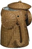 Rattan Elephant Hamper, 25Hx17D, BROWN