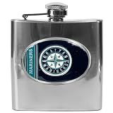 Seattle Mariners 6oz Stainless Steel Flask MLB Baseball (Available Engraved)