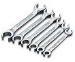 SK 378 SuperKrome 6-Point 9-Millimeter to 21-Millimeter 15-Degree Offset Flare Nut Wrench Set