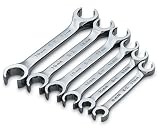 SK 378 SuperKrome 6-Point 9-Millimeter to 21-Millimeter 15-Degree Offset Flare Nut Wrench Set