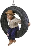 Cobraco Boy on a Tire Swing Statue (Model PPSWING)
