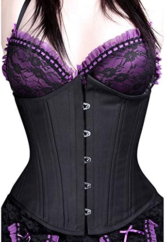 Timeless Trends Black Cashmere Corset (22, Black)