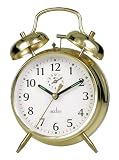 Acctim Ck0030saxon Large Brass Double Bell Alarm Clock