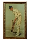 Antique Cricket Player Artwork