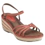 Clarks Women's Twill Sandal,Red,6 M