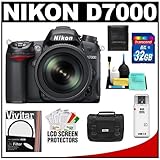 Nikon D7000 Digital SLR Camera & 18-105mm VR DX AF-S Zoom Lens with 32GB Ca ....
