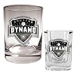 Houston Dynamo Soccer Rocks Glass and Square Shot Glass Set - Primary Logo MAJOR-LEAGUE-SOCCER Soccer