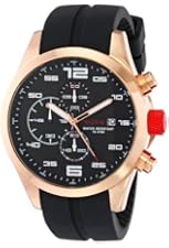 red line Men's RL-50042-RG-01 Stealth Chronograph Black Textured Dial Black Silicone Watch