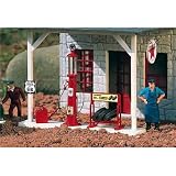 TEXACO GAS PUMP AND ACCESSORIES - PIKO G SCALE MODEL TRAIN ACCESSORIES 62286