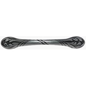 Amerock BP1351-WI True Elegant Oak Leaf 3-Inch Centers Pull, Wrought Iron by Amerock
