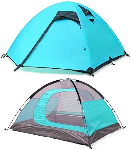 Blue Track Man 3 Person Double-layer Waterproof Camping Tent Backpacking Hiking