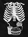Skeleton Shirt Mens Rib Cage Costume Adult Funny Halloween Shirts for Men Medium Black