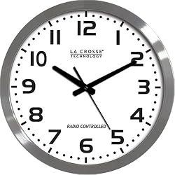 La Crosse Technology WT-3161WH Metal Atomic Analog Clock