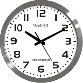 La Crosse Technology WT-3161WH Metal Atomic Analog Clock