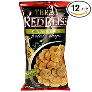 Terra Red Bliss Potato Chips, Fine Herbs, 5-Ounce Bags (Pack of 12) by Terra