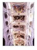 Ceiling of Church of St Thomas, Prague, Czech Rep, Photographic Print by Eric Horan, 24x32