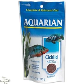 Aquarium Pharmaceuticals Aquarian Cichlid Pellet Food Small 2.5oz by Aquarium Pharmaceuticals