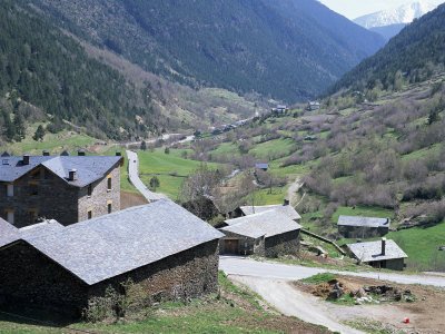 Barns and Farms - Constructed with Local Building Materials - La Massana - Andorra Photographic Poster Print by Jeremy Bright - 30x40