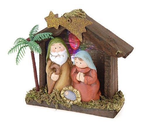 Weihnachtskrippe Krippe mit Figuren