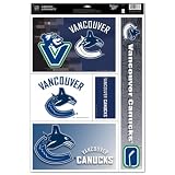 VANCOUVER CANUCKS OFFICIAL LOGO 11"x17" ULTRA DECAL WINDOW CLING SET
