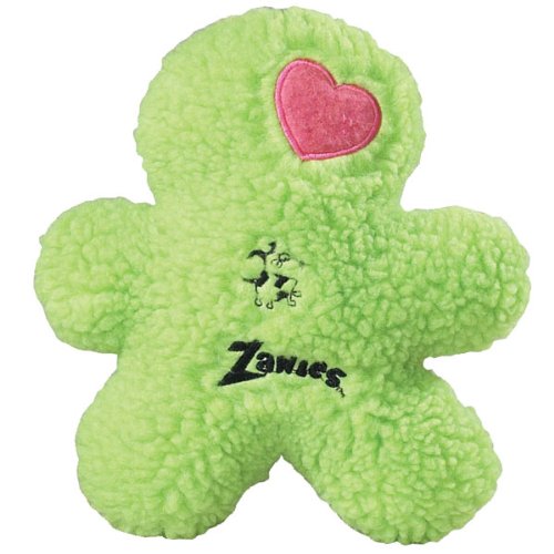 Zanies 8-1/2-Inch Embroidered Berber Boy Dog Toy, Green