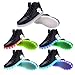 JustCreat Women Men High Top USB Charging LED Shoes Flashing Sneakers 7.5 US Unisex Black