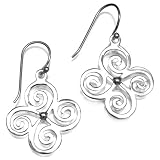 Sterling Silver Spiral Drop Earrings