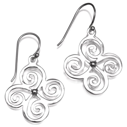 Childrens Toyshop  Jewelry : Sterling Silver Spiral Drop Earrings