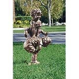 Garden Decor Leapfrog Kids Statuary Statue by Jed Mart