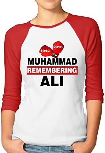 Remembering The Greatest Boxer Ali 3/4 Contrast Raglan Sleeve Baseball Shirt For Women