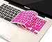 MOSISO Silicone Keyboard Cover Compatible with MacBook Air 13 inch A1466 A1369 2010-2017&Compatible with MacBook Pro 13/15 inch (with/Without Retina Display, 2015 or Older Version), Rose Red