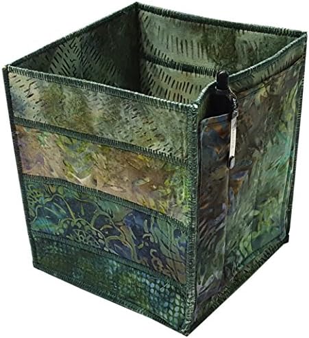 Storage Organizer Box in Green Batik