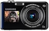 Samsung PL150 Digitalkamera (nur microSD, 12 Megapixel, 5-fach opt. Zoom, duales Display, Bildstabilisierung, Weitwinkel) blau