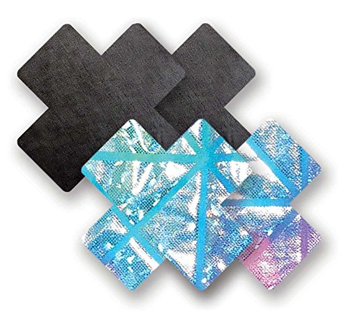 Nippies Black Tie Dye Cross Waterproof Adhesive Nipple Cover Pasties