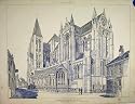 1892 VIEW TRURO CATHEDRAL ENGLAND PRETENCE OLD PRINT
