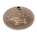 EXP Handcrafted Terracotta Black Balloon Vase With Chic Crackle Finish And Creature Motif