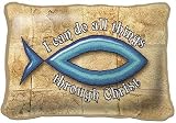 Fish Scripture Pillow - 8 x 13 Pillow