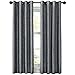 MAYTEX Jardin Thermal Blackout Room Darkening Faux Silk Embroidered Single Panel Grommet Window Curtain, 54 inch x 63 inch, Blue