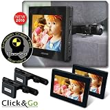 Sales! Nextbase CLICK9 Dual Screen Portable DVD Player with Stanchion Mount - Passed Crash Test