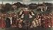 Jan van Eyck (Ghent altar altar of the Mystic Lamb, main board, Scene One: The Adoration of the Mystic Lamb) - 11" X 17"