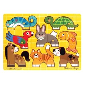 Melissa and Doug Pets Mix'n Match Wooden Chunky Puzzle by Melissa & Doug
