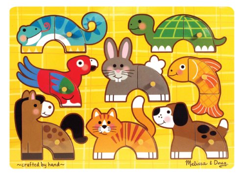 51WZB2EpbXL Melissa & Doug Pets Mixn Match Wooden Chunky Puzzle