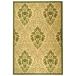 Safavieh Natural and Olive Indoor/ Outdoor Area Rug, 5-Feet 3-Inch by 7-Feet 7-Inch