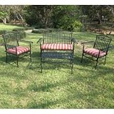 International Caravan Tropico 4pc. Wrought Iron Conversation Set