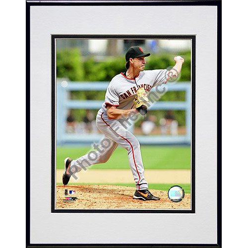 Photofile San Francisco Giants Randy Johnson 2009 Pitching Action - Matted 8x10 Photo in Aluminum Frame